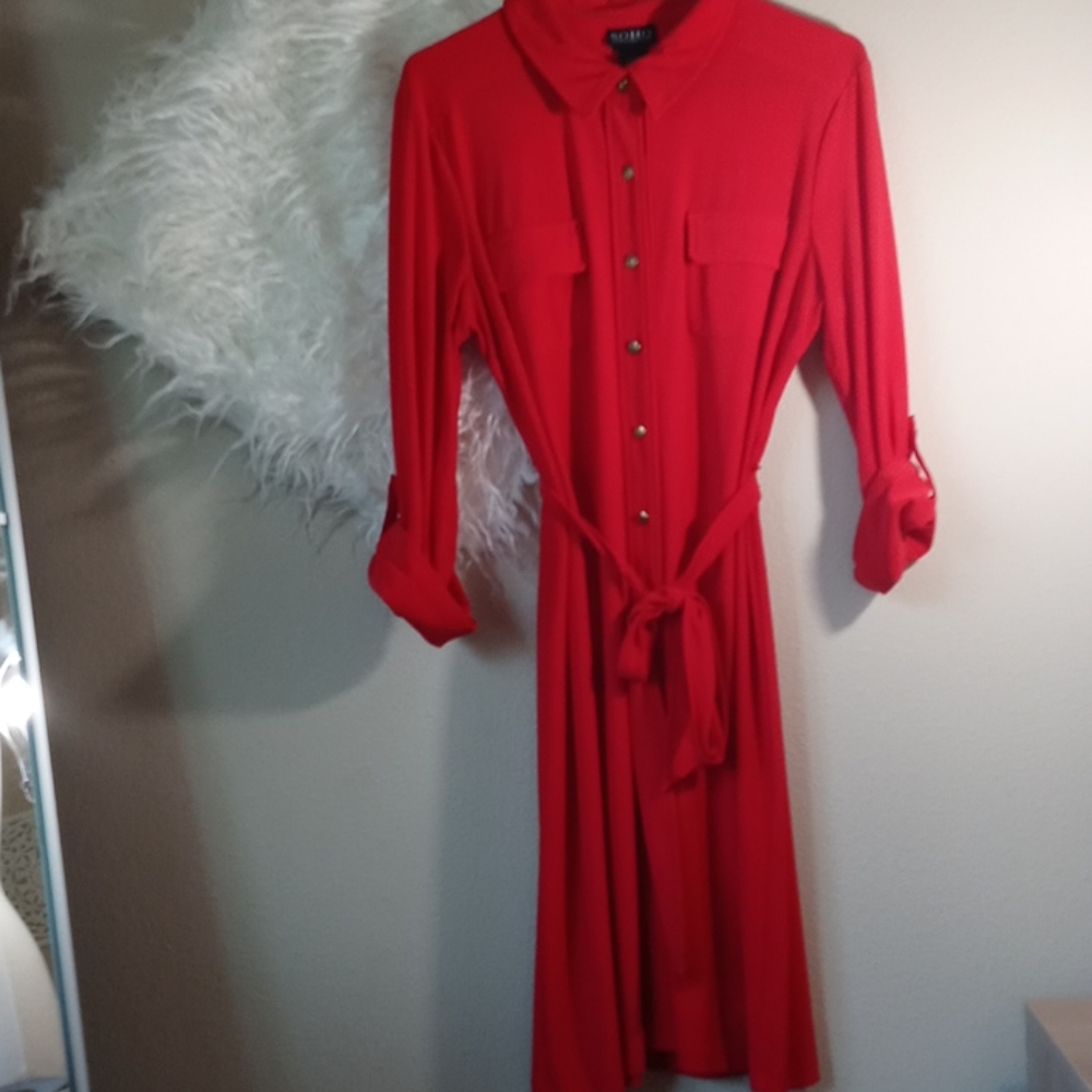 Cute red dress. Business and comfortable